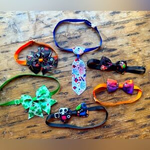 Collection of Small Dog Bows Lightweight Collars- New